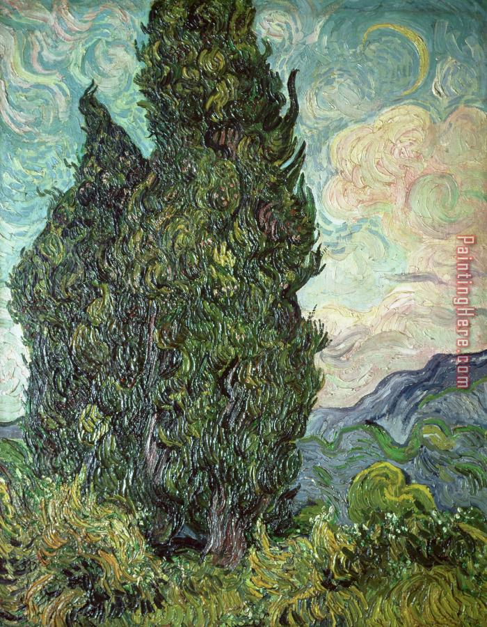 Vincent van Gogh Cypresses